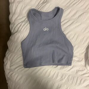 Alo Light Blue Crop Top